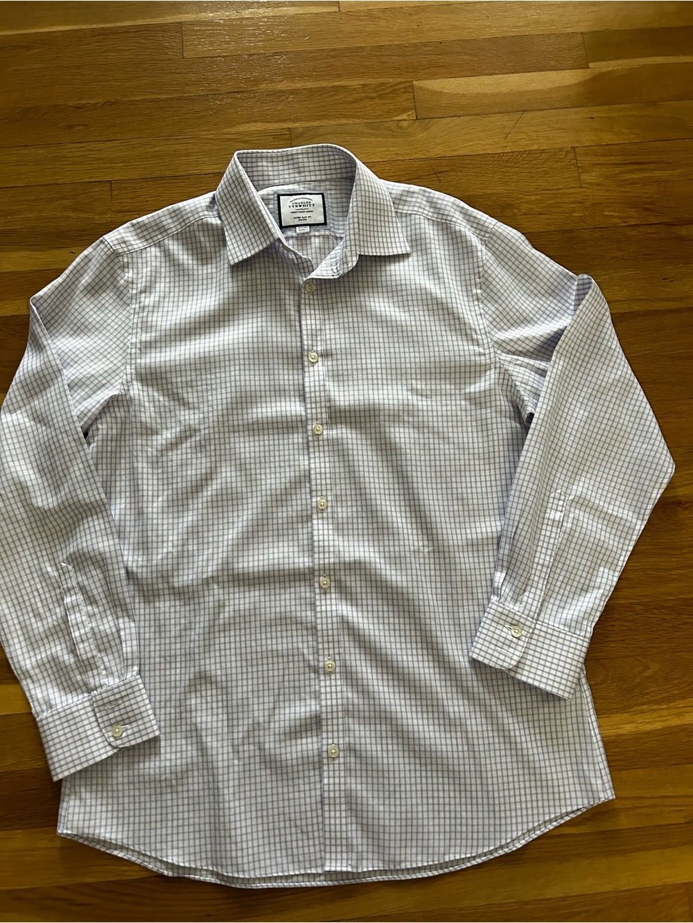 Charles Tyrwhitt Men's purple and blue Gingham Dress Shirt